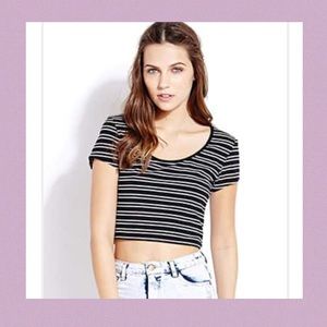 Striped Crop Top size Large